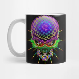 Crazy Skull Psychedelic Explosion Mug